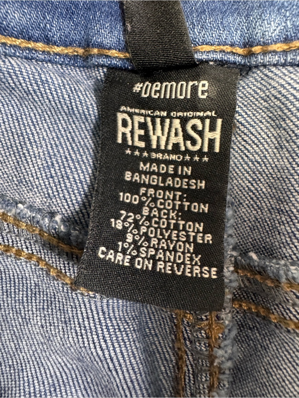 Rewash Distressed High-Rise Cropped Jeans - Medium Light Blue Wash, Size 1 / 25 - Picture 5 of 11